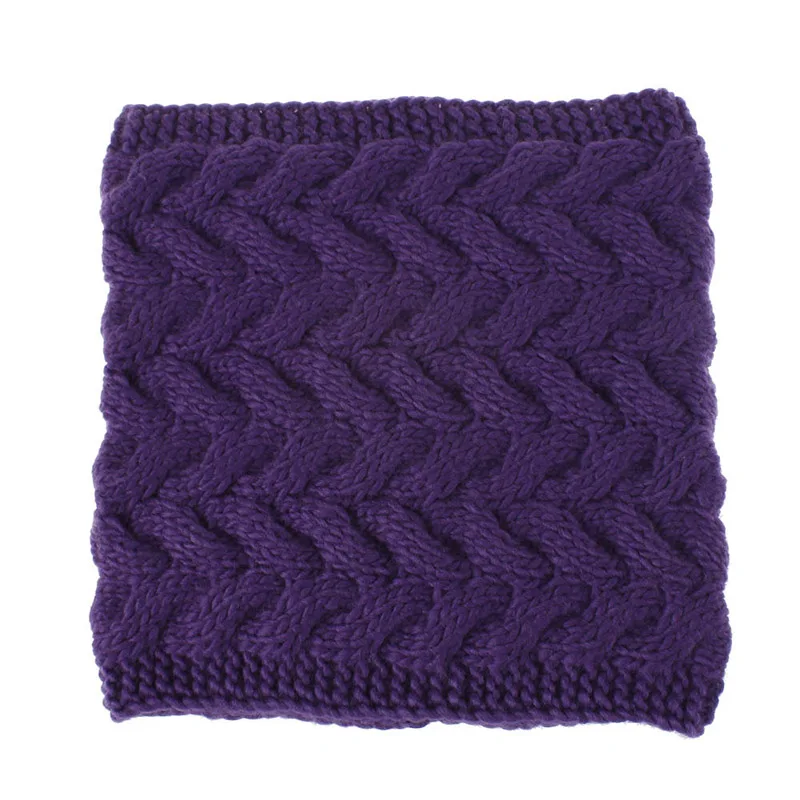 purple scarf Модная вязаная шапка, зимние шапки для женщин, czapka zimowa gorros mujer invierno bonnet, теплая шапка для девочек, muts czapka zimowa - Цвет: purple scarf