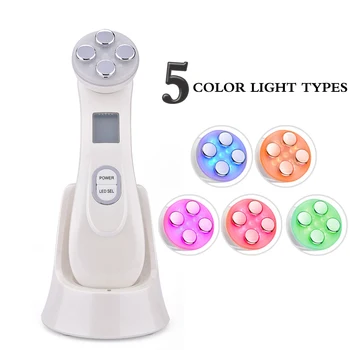 

Radio Frequency Face Massager LED Photon Facial Cleaner Tools Electric Skin Care Wrinkles Blackhead Reduce Anti-aging Machine