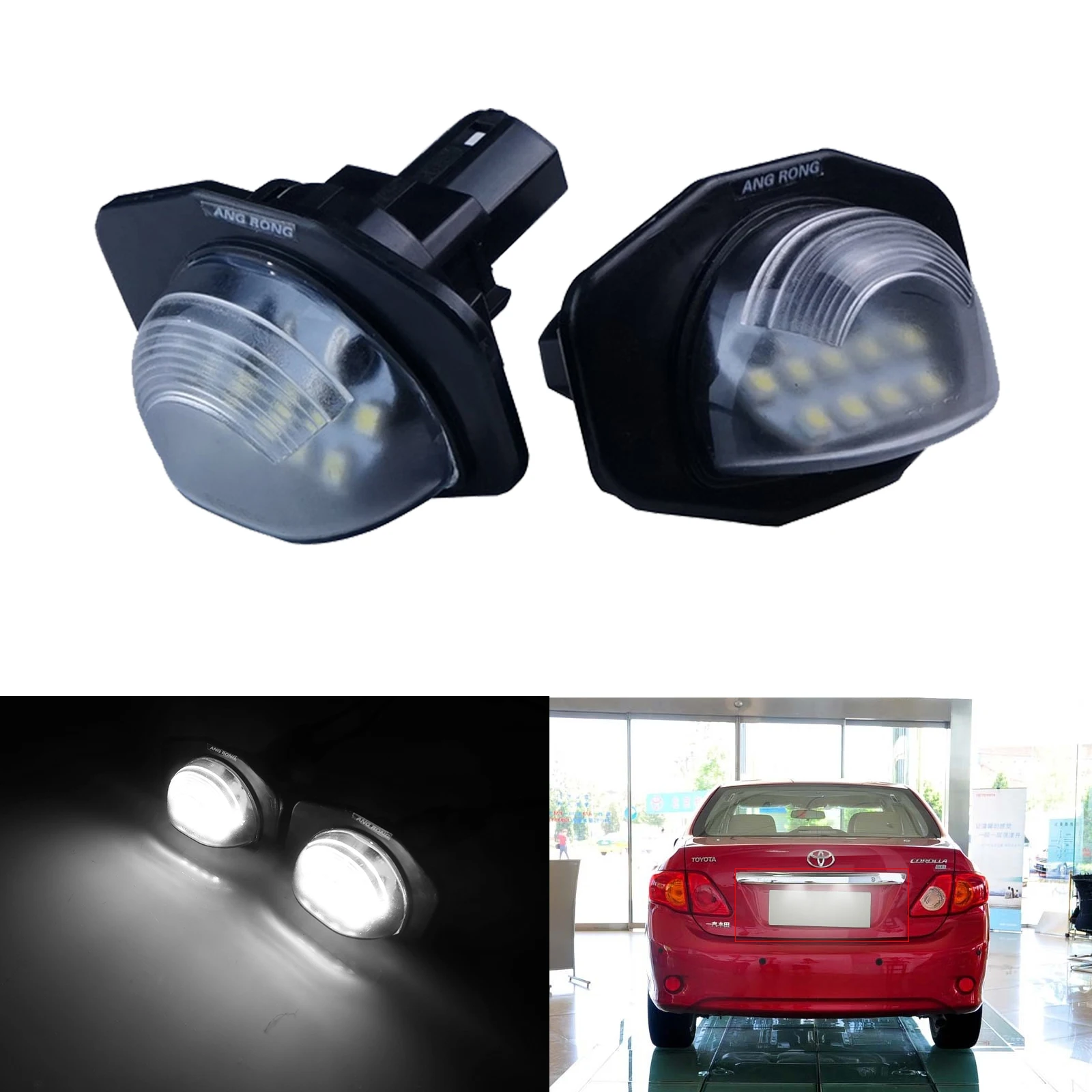 Angrong 2x For Toyota Corolla Sienna Scion Xb Xd White 9 Smd Led