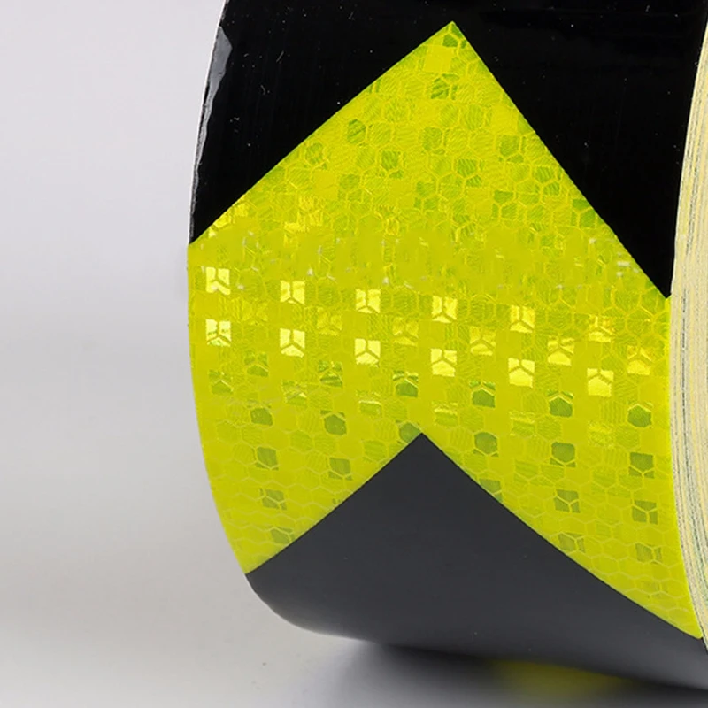 

HHO-45M x 5Cm Black+Yellow Reflective Warning Tape Adhesive Car Truck Conspicuity Tape Car Accessories