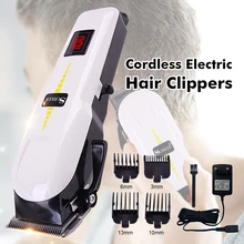 Surker электрическая машинка для стрижки и подравнивания волос магазин профессиональный перезаряжаемый ЖК беспроводной триммер для волос 0,8-2,0 мм Регулируемый для мужчин ребенок