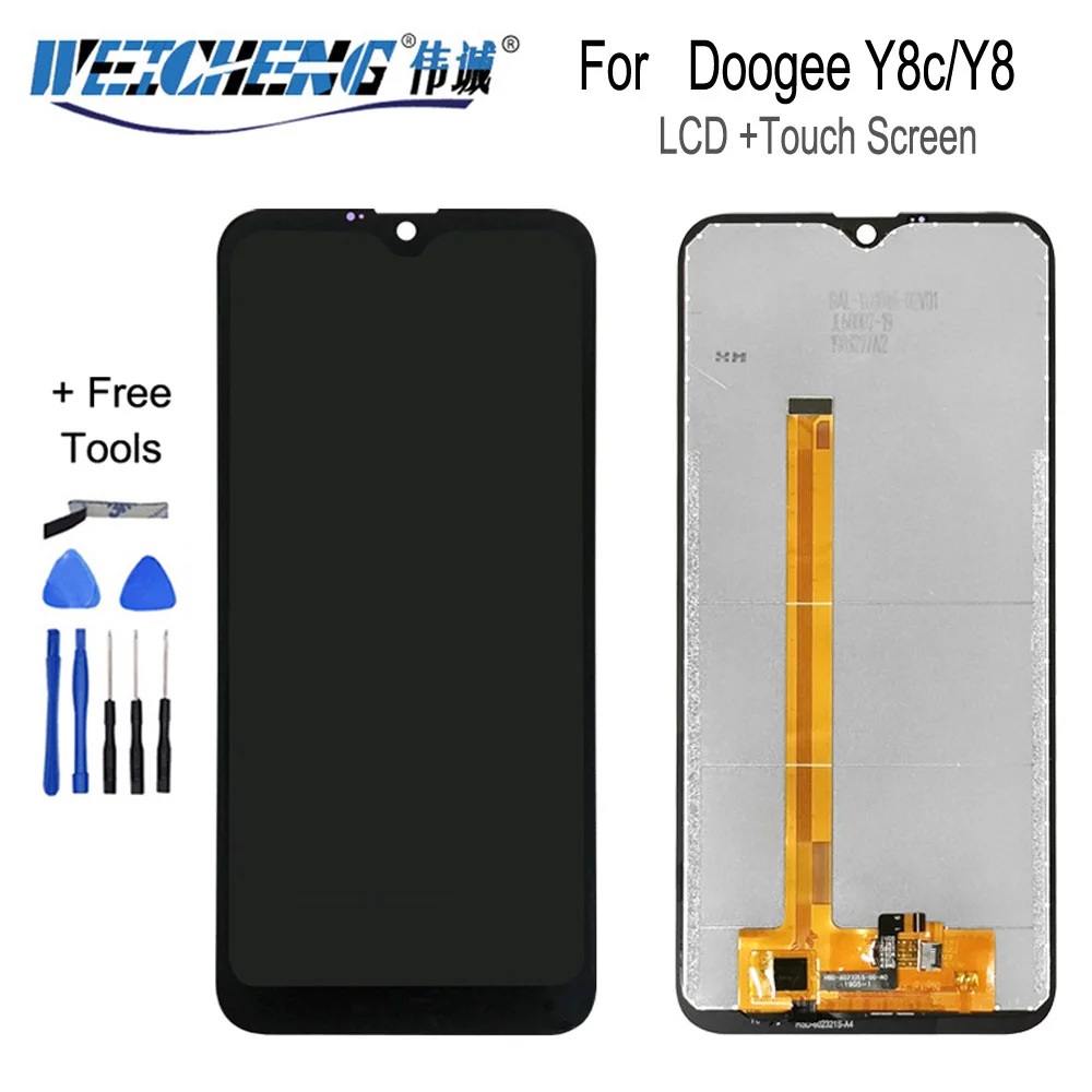 100% протестирован для Doogee Y8/Y8C ЖК дисплей + кодирующий преобразователь сенсорного