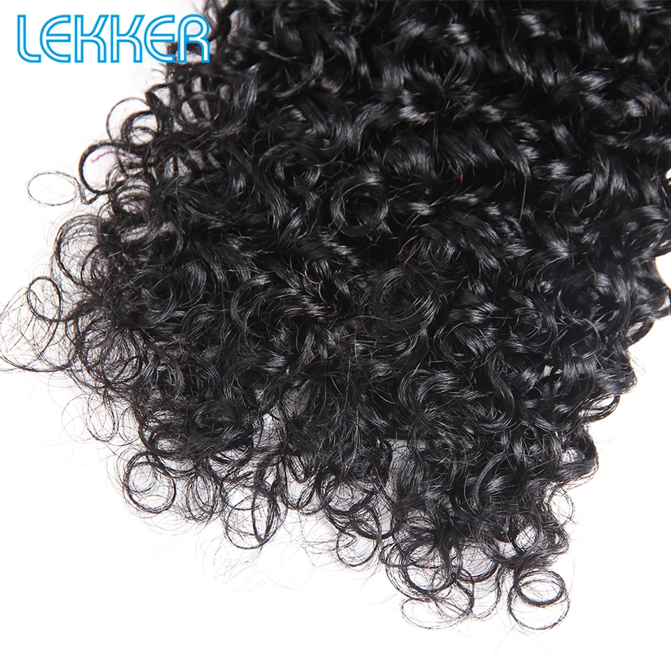 Бразильские кудрявые пучки волос Lekker человеческие волосы для наращивания пряди - Фото №1
