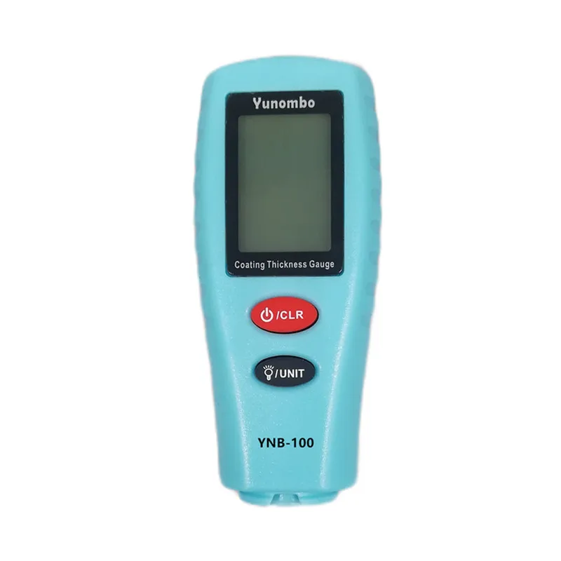 Blue without Battery Yunombo YNB-100 цифровой измеритель толщины краски автомобиля толщина тестер толщины покрытия толщиномер с английским руководством России - Цвет: Blue without Battery