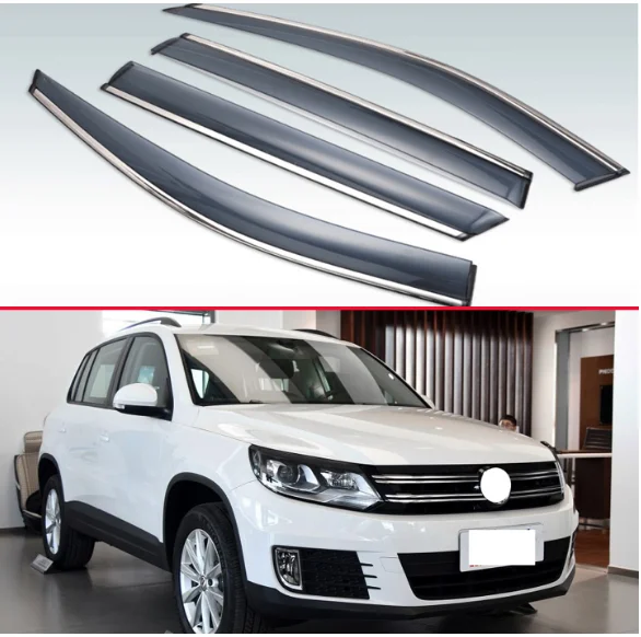 Для VW Tiguan 2009 2010 2011 2012 2013 2014 2015 2016 пластиковый внешний козырек тенты окно защита от
