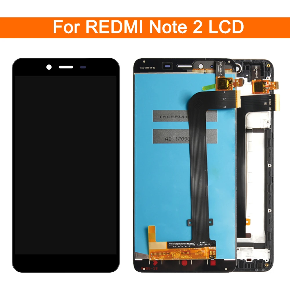 ЖК дисплей 5 дюйма для Xiaomi Redmi Note 2 сенсорная панель дигитайзер замена экрана