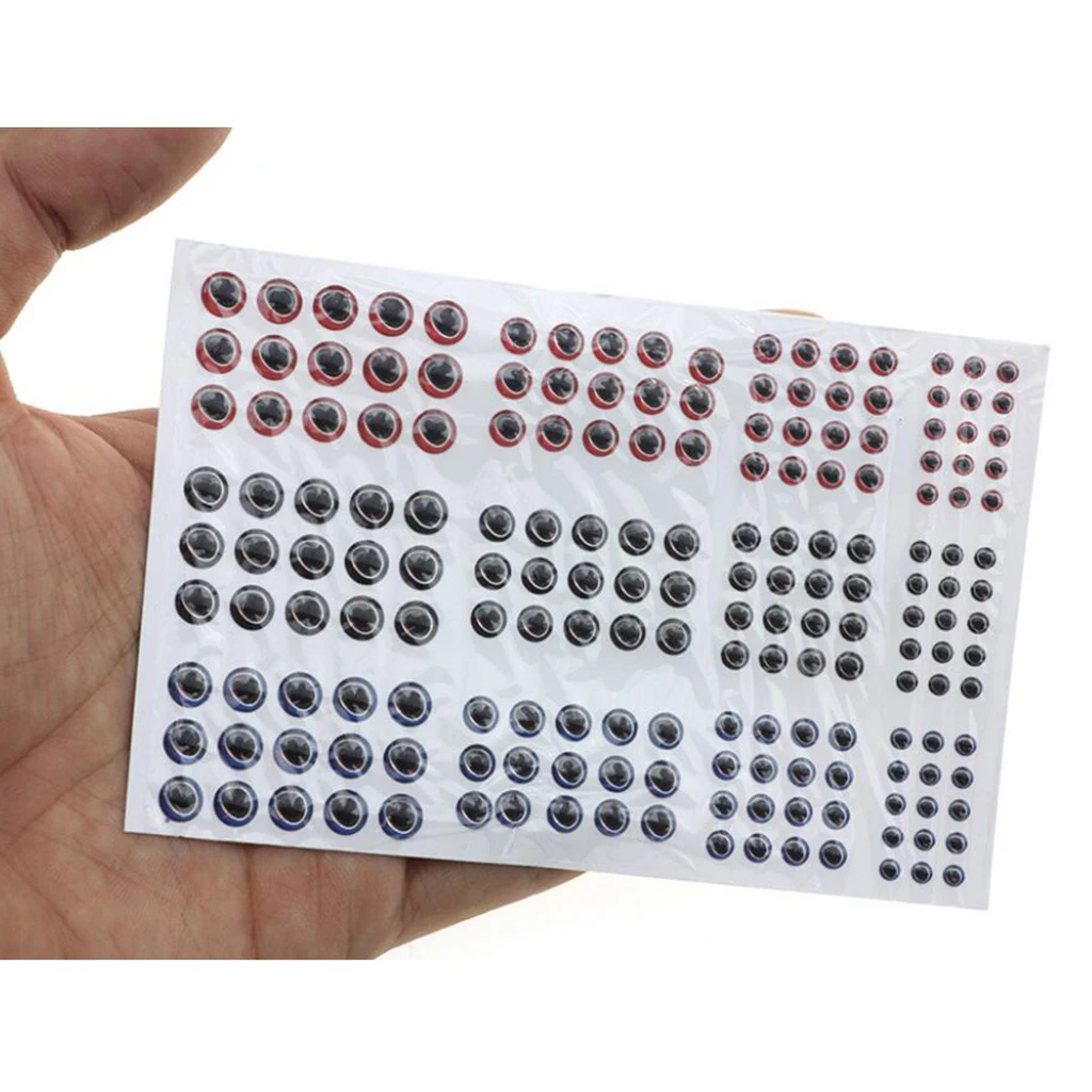  183pcs Waterproof Fishing Lure Eyes 3D Holographic Eyes Fly Tying Jigs Crafts DIY Fly Fishing Accessories 5mm/4mm/3mm/2mm 