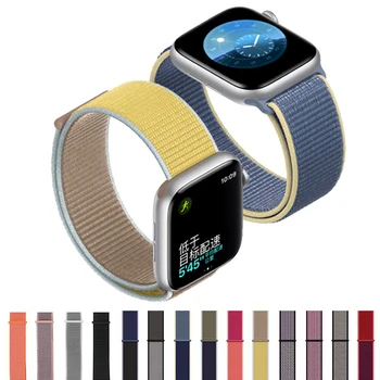 

Sport loop for apple watch 4 5 3 2 band reflective strap for iWatch band double-layer HOOk&LOOP 2019 Fall Alaskan Blue