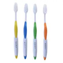 4 шт Мягкая зубная щетка двойная ультра бамбук древесный уголь нано щетка для ухода за зубами