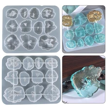 

Crystal Stone Epoxy Mold DIY11 Grid Full-page Irregular Crystal Stone Table Decoration Pendant Silicone Mold
