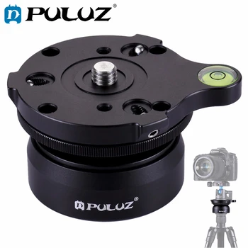 

PULUZ 3/8inch Thread Dome Panoramic Tripod Head Professional Tripod Leveling Head Base with Bubble Level 3/8 standard screws