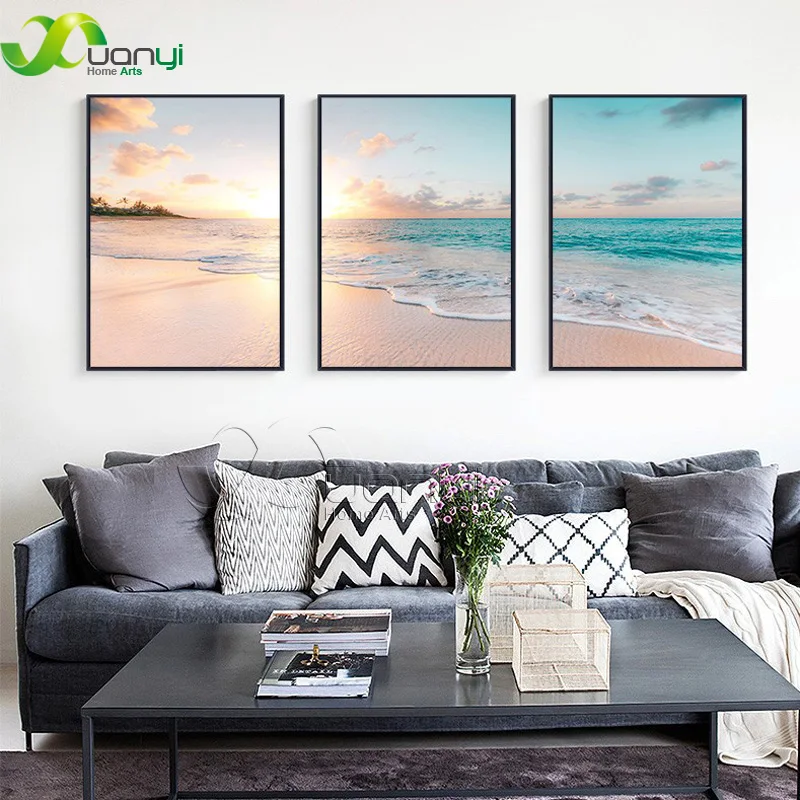 Картина на холсте морской пейзаж 3 панели|seascape painting|painting seacanvas prints |