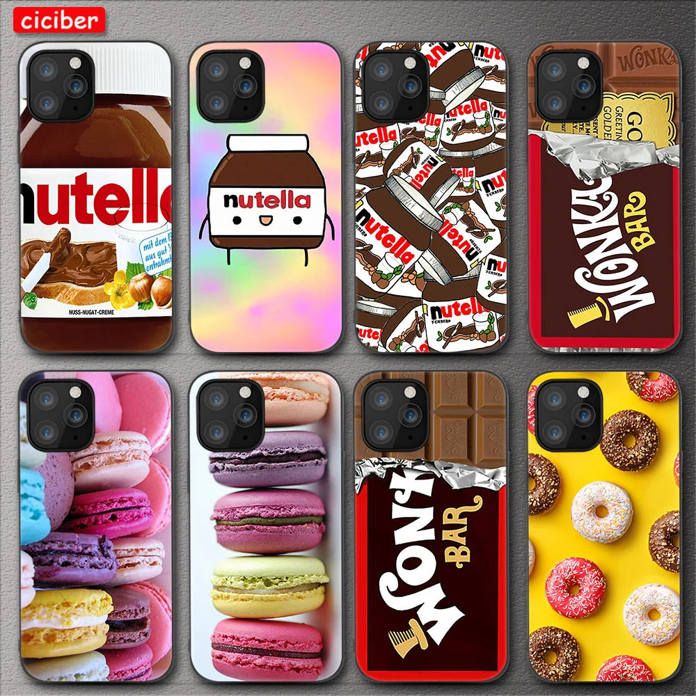 Chocolate Nutella Phone Case For iPhone 11 12 Pro Max Mini Cover for X XR XS MAX 7 8 6 S Plus 5S SE 2020 Soft TPU Fundas | Мобильные