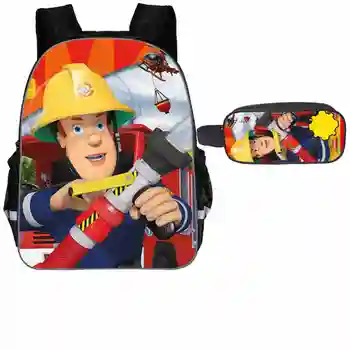 

13 inch School Bags for Boys Cartoon Hero Fireman Sam Schoolbag Children Baby Kindergarten Bookbag Kid Mochila Infanti