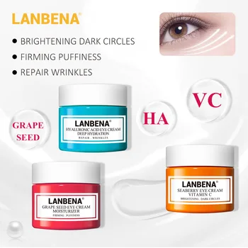 

LANBENA Eye Cream Hyaluronic Acid Eye Serum Remove Dark Circle Puffiness Anti-wrinkle Anti Aging Firming MoisturizingEye Care