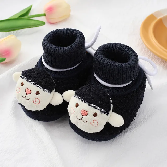 Newborn Baby Cartoon Animal Shoes Girls Boys Soft Booties Snow Boots Infant Toddler Warming Shoes for Children для новорожденных 2