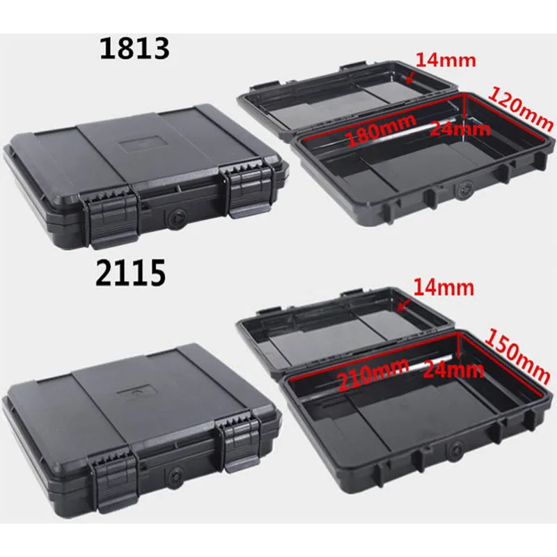 Tool storage box Shockproof Sealed Safety Case Airtight waterproof tool box Instrument case Dry Box with pre-cut foam Lockable