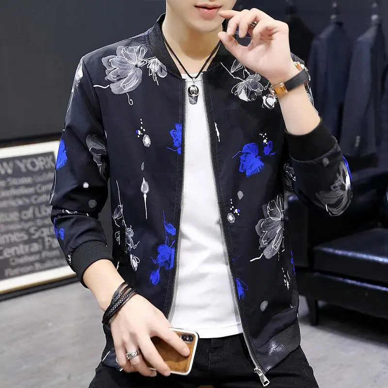OLOEY Новая модная брендовая куртка с цветочным принтом Jaqueta masculino повседневные мужские куртки больших размеров 5XL 6XL мужская одежда