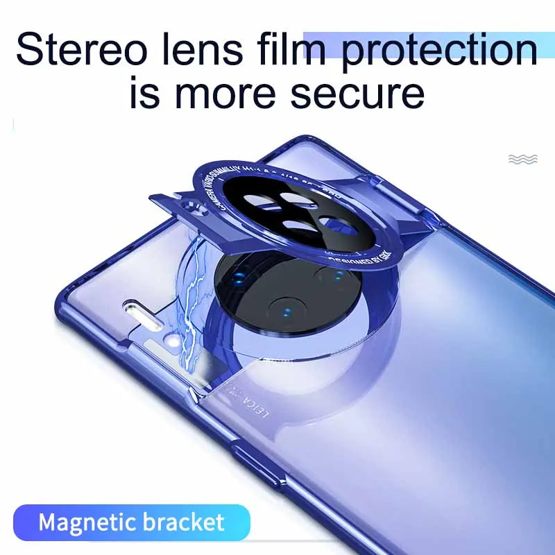 Для huawei mate 30 Pro 5G чехол с прозрачной магнитной защитой от ударов и подставкой для huawei mate 30 Pro с объективом для камеры