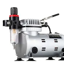 Окрашенный Аэрограф настенная живопись воздушный насос с автоматическим переключателем переносной воздушный насос JTC20 тихий безмасляный воздушный компрессор