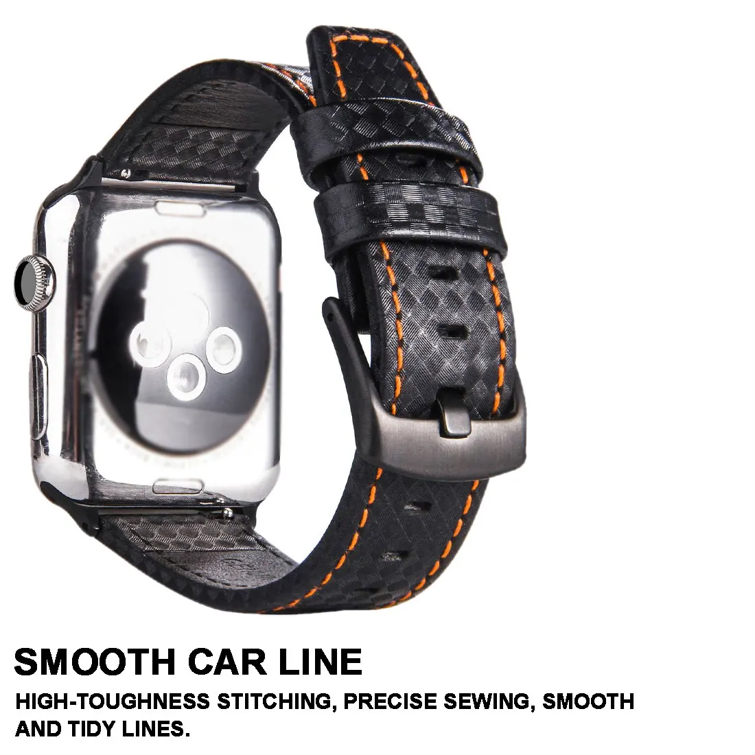 Роскошный ремешок для Apple watch 44 мм 40 мм iWatch 42 мм 38 мм углеродное волокно+ кожаный ремешок для часов Браслет Apple watch 5 4 3 2 1
