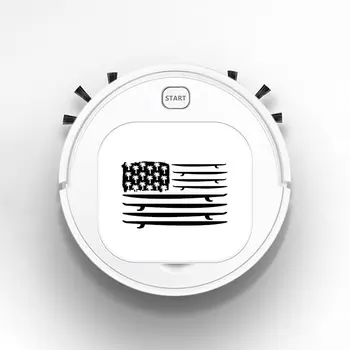 

Robot Vacuum Cleaner Intelligent Automatic Mopping Clean Robot for Hard Floor Carpet Surfing Surfboard Flag Palms Ocean Surf
