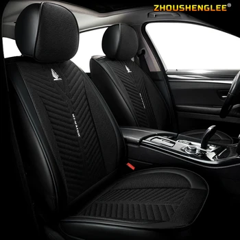 

ZHOUSHENGLEE Leather car seat cover for skoda octavia a5 rs 2 a7 rs superb 2 3 kodiaq fabia 3 yeti accessories covers