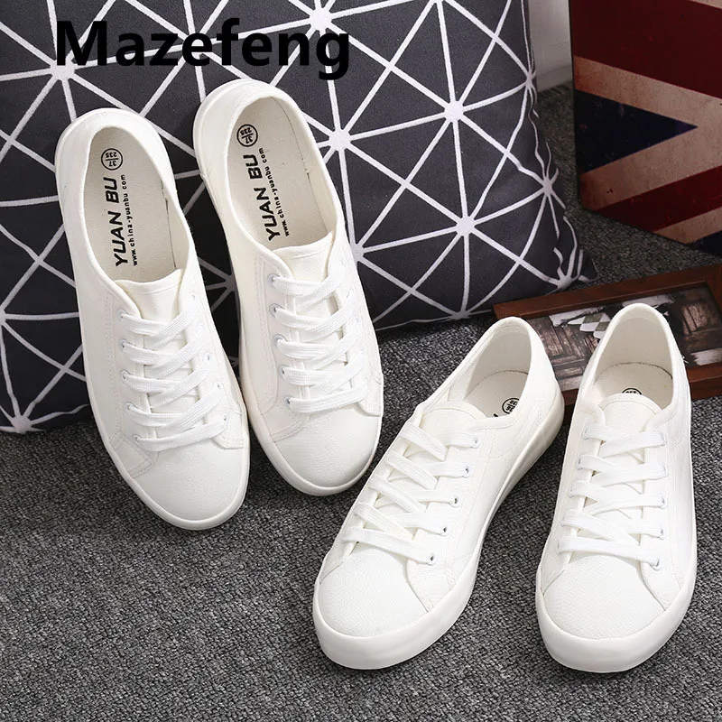 Summer PU Leather Casual Shoes Women Flats White Sneakers