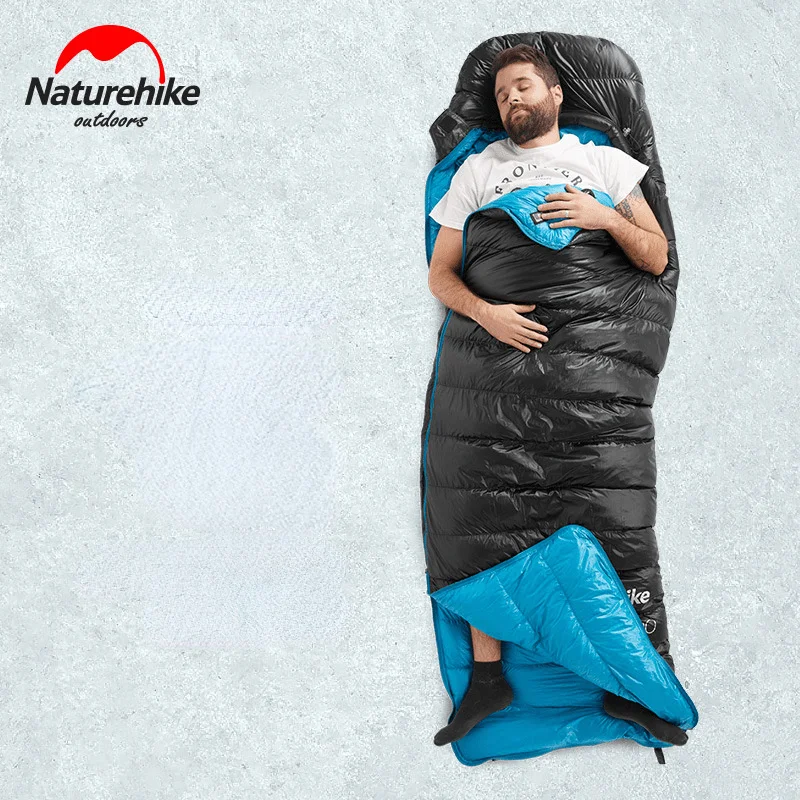 Naturehike-屋外寝袋,超軽量グースダウン,厚く,暖かさ,冬用,Cw400