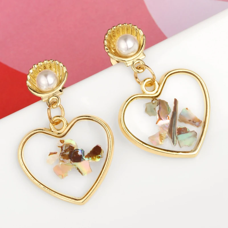 

Enamel Earrings 2019 Jewelry for Women Metal Seashell Earring Pendants for Party Drop Earring Fashion Jewelry Accessories