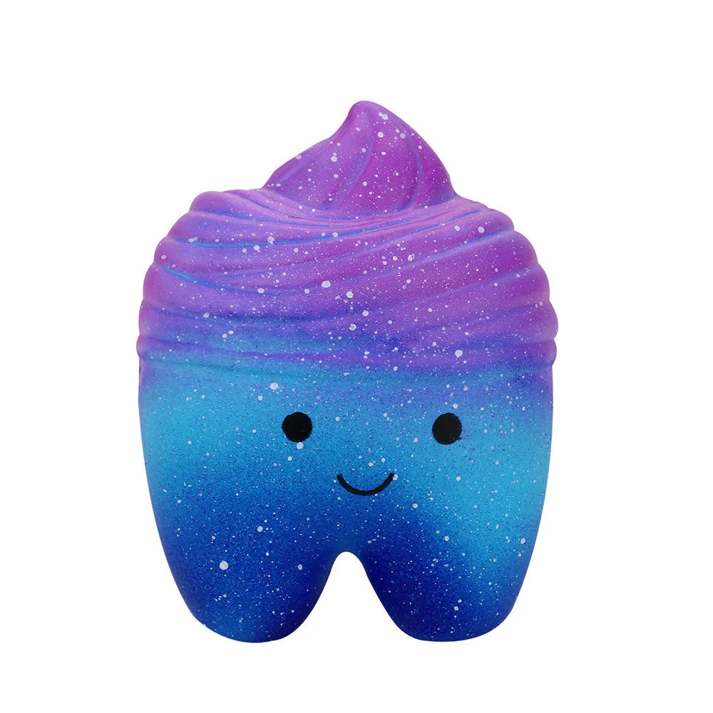 10 см Galaxy Teeth Cake Scented Squishies Squeeze Toys Коллекция игрушек детские креативные Забавные игрушки подарок для мальчиков и девочек