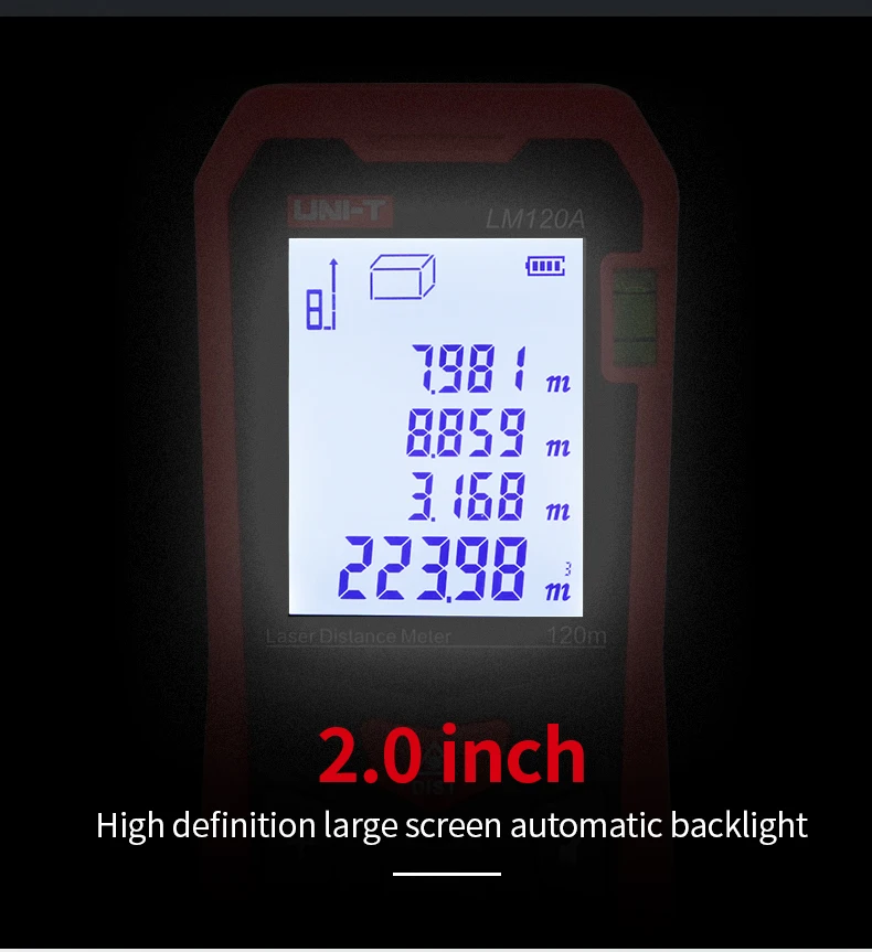 Description Picture 5 of itemUNI-T Laser Rangefinder LM50A LM70A LM100A LM120A Digital Distance Meter Electronic Tape Measure Measuring Instruments