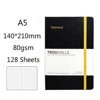 

A5 Dotted Notebook 128 Sheets Elastic Bandage School Diary Notebook