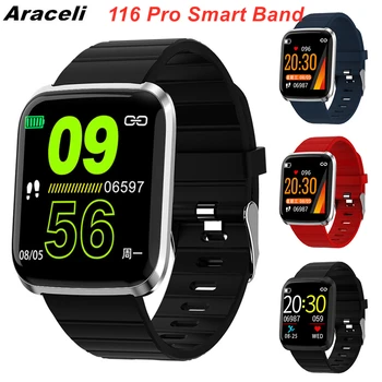 

116 PRO Smart Bracelet Bluetooth Waterproof With Heart Rate Monitor Blood Pressure Fitness Tracker Wristband 116 PRO Smartband