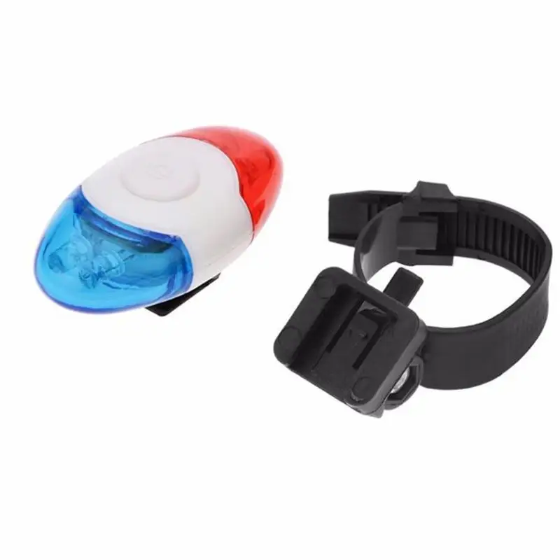 Bike Light Bicycle 4 Flashing LED 4 Sounds Police Siren Trumpet Horn Bell Bike Rear Light car Light Waterproof