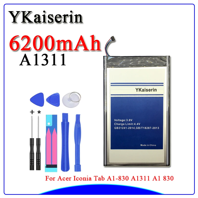 Аккумулятор класса А A1311 подходит для acer Iconia Tab A1-830 A1311 A1 830 4300 мАч Сменный аккумулятор для ноутбука