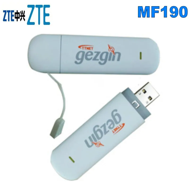 Лот 1000 шт разблокированный zte MF190 3g USB модем, USB модем USB интернет ключ белый