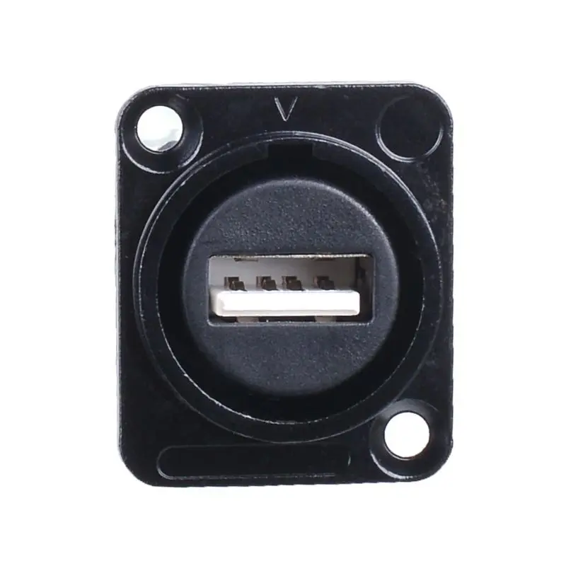 Черный usb Тип B гнездо для USB A Тип гнездо адаптер для монтажа на панель