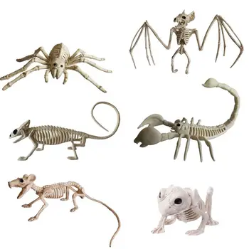 

Halloween Decoration Animal Skeleton Creepy Spider Bat Mouse Lizard Bones Props