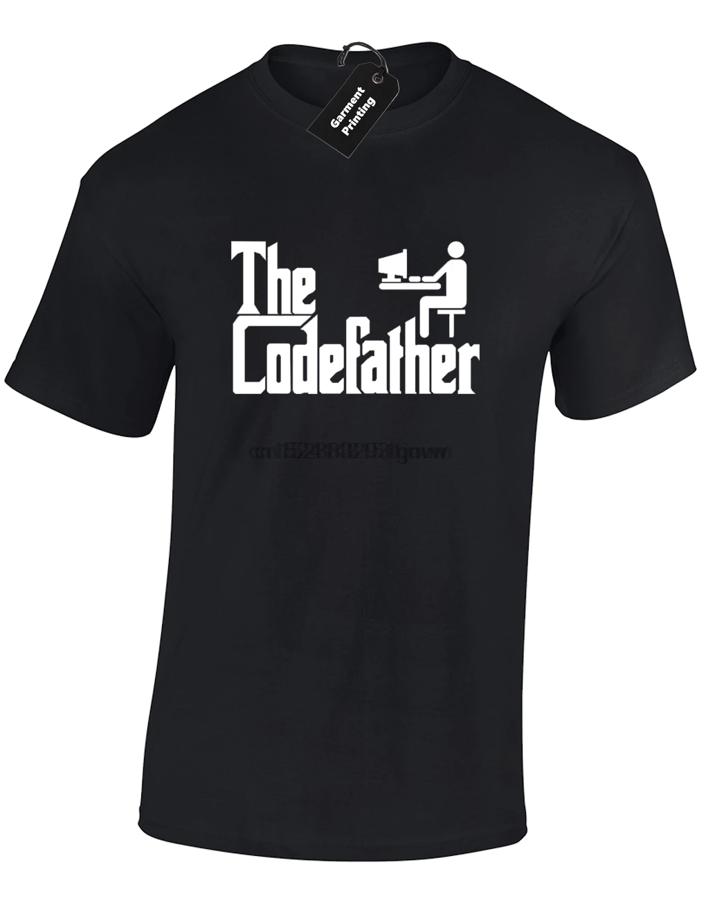 Мужская футболка CODEFATHER забавная с компьютерным программатором ПК IT WORKER идея