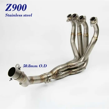 

Motorcycle Modified Z900 Exhaust Pipe Anterior Blue Z900 Blue Midpiece Stainless Steel Piecewise Exhaust