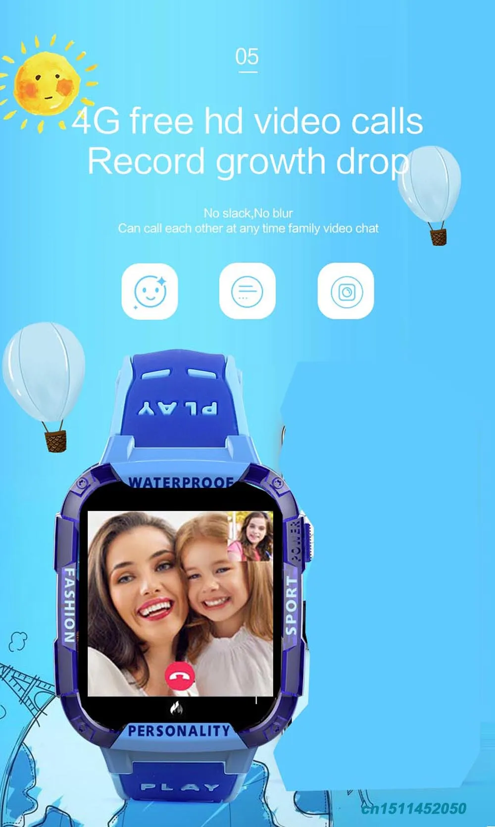 Смарт-часы Greentiger K22 4G, Детские видео-звонки, gps, Wi-Fi, SOS трекер, IP67, водонепроницаемые, 730 мА/ч, Детские Смарт-часы VS A36E Y95