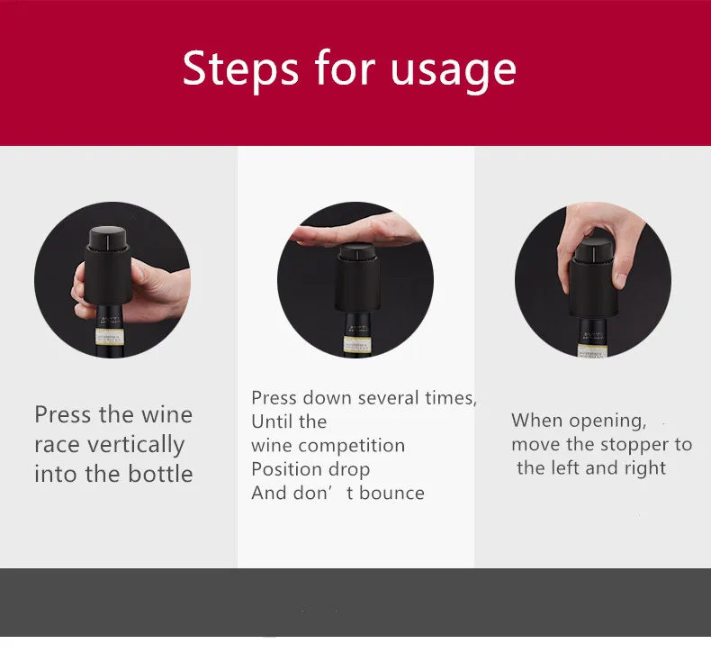 XIAOMI Mijia Stainless Steel Vacuum Wine Bottle Stopper Sealed Storage Vacuum Memory Wine Stopper Electric Stopper Wine Corks (11)