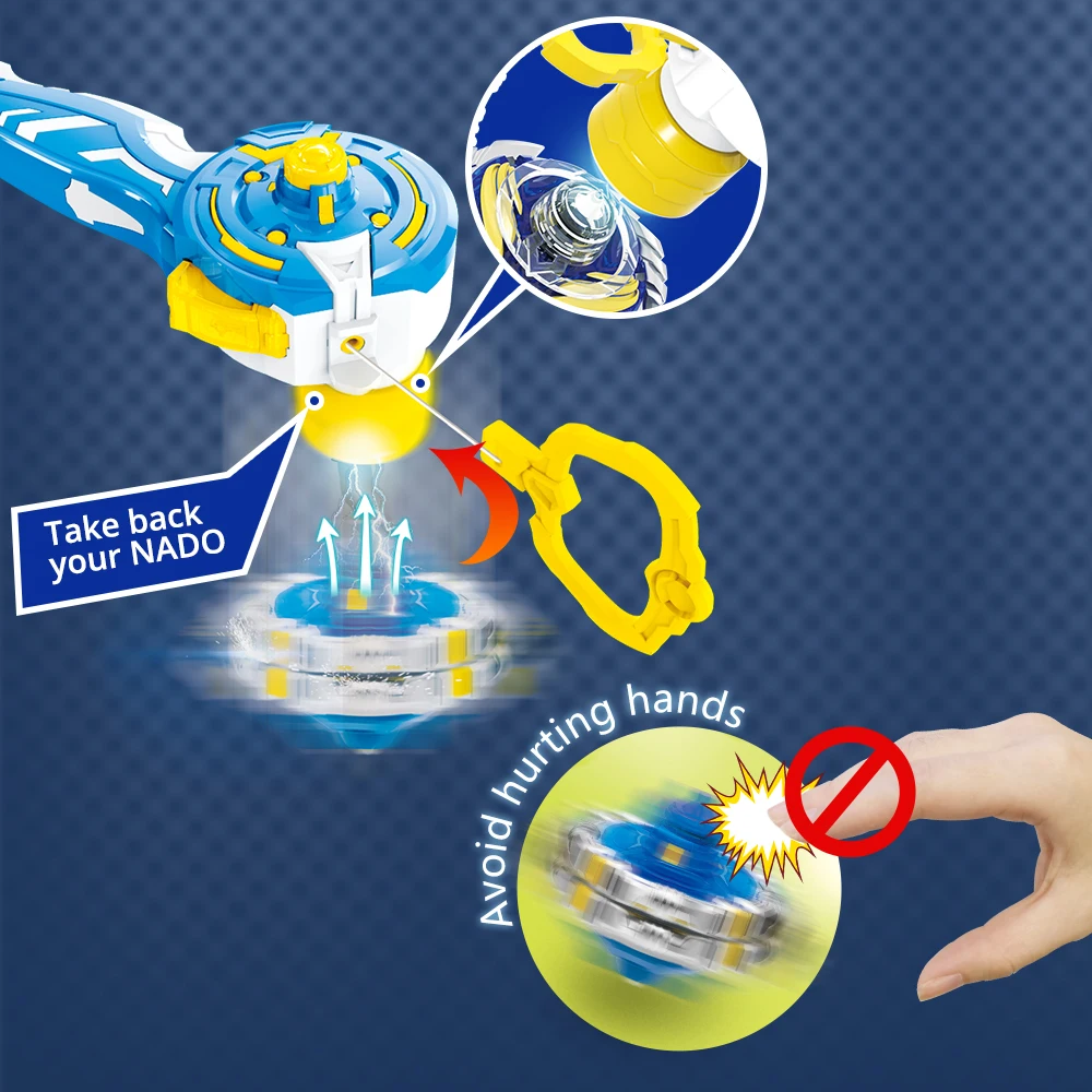 Infinity Nado 5 Advanced Stacking Battle Pack Dual Metal Rings Spinning Top Toy With Magnetic Launcher Cartoon Kids Toy spinning top toy beyblade toys battle top toy battle tops