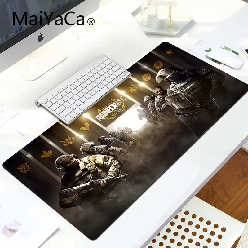 LockEdge 30x80cm MaiYaCa rainfoosix Siege противоскользящие прочные силиконовые компьютерные коврики Удобная мышка коврик игровая защелка для мыши - Цвет: LockEdge 30x80cm