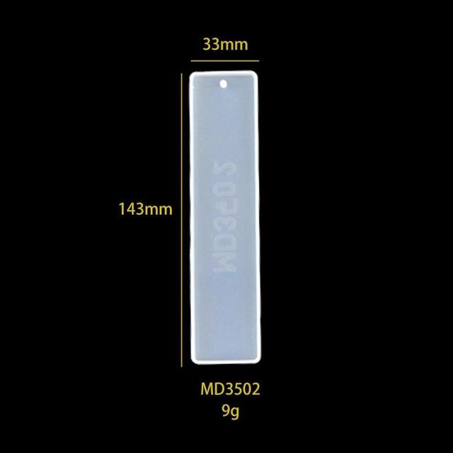 Bookmark Resin Mold Crystal UV Epoxy Silicone Mold Rectangular Lute Shape Resin Mold For DIY School Supplies Resin Craft