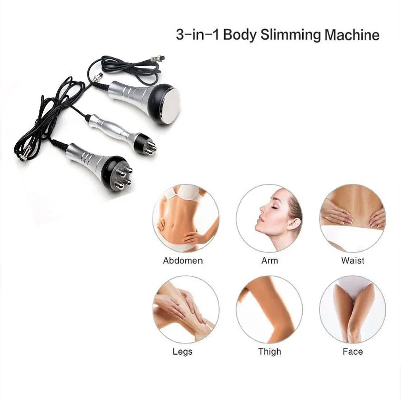 40KHz Multipolar 3 in 1 RF Body Slimming Skin tightenning Massager Machine For Lose Weight, Wrinkles Removal Beauty Device