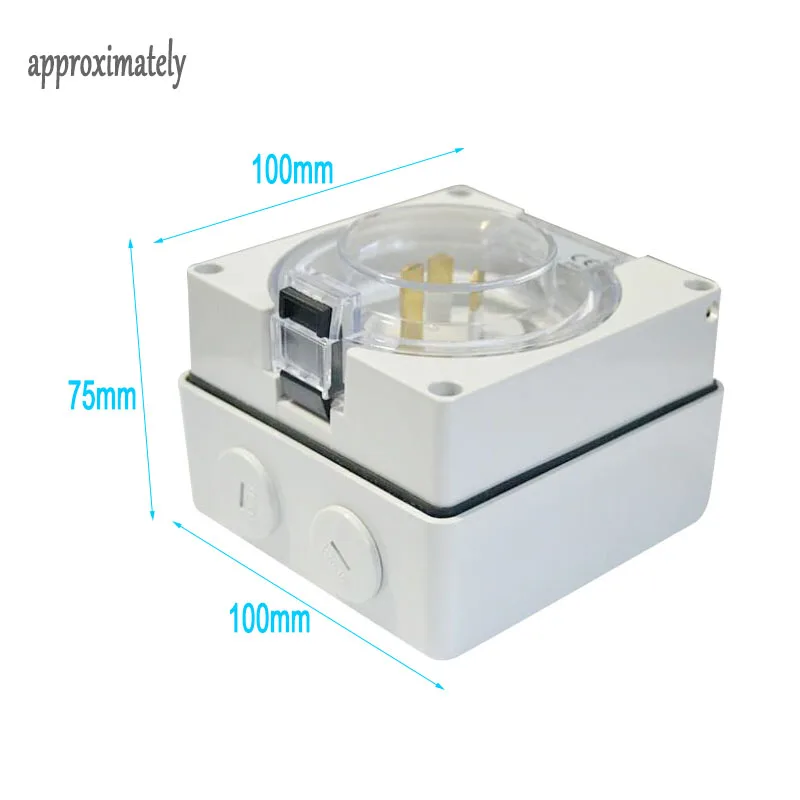 Industrial à Prova Tomada de Parede Caixa com Capa Ip67 ao ar Padrão Australiano Livre Água 10a 250 v au Plug Dip67 - Image 5