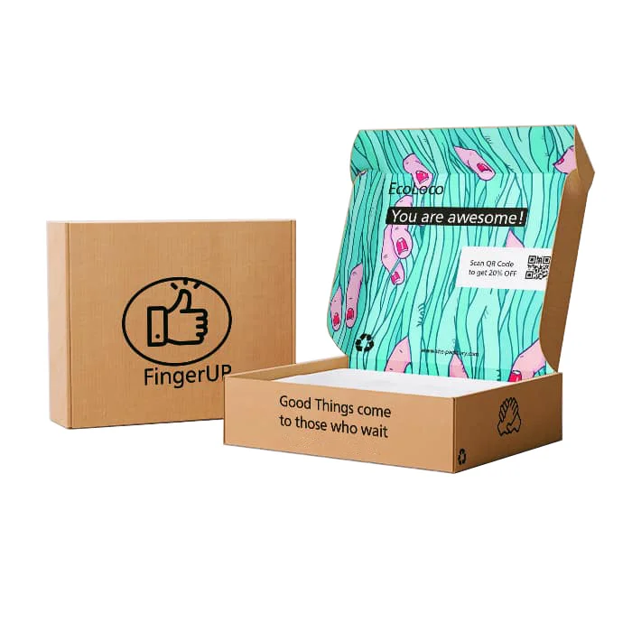 Custom Logo Personalised Ecommerce Subscription Postal Cardboard Paper Box Shipping Boxes Packaging Mailer Box With Logo 3