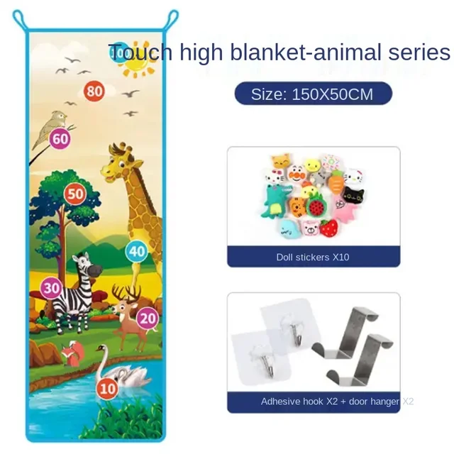 Bounce Trainer Promote Growth Sports Touch High Carpet Games Height Ruler Indoor Outdoor Sticky ball Target Toys for Children 03 Animal